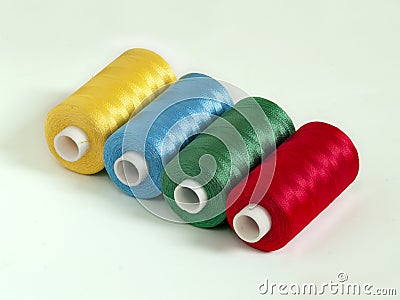 Rayon Embroidery Thread Stock Photo