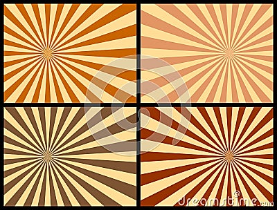 Rays Background [Warm Colors] Vector Illustration