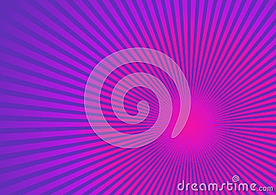 Rays on pink purple background. Vector Illustration