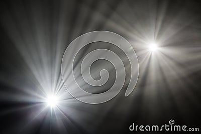 Rays theatrical spotlights on the stage during the performance. Lighting equipment. The lighting designer Stock Photo