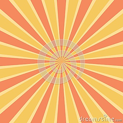 Rays vector yellow beams element. Sunburst shape. Radiating radial lines. Abstract circular shape Stock Photo