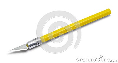 Razor Knife Yellow Stock Photo