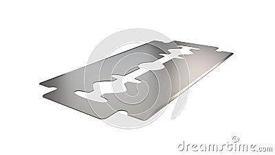 Razor blade angle vew 3d illustration Stock Photo