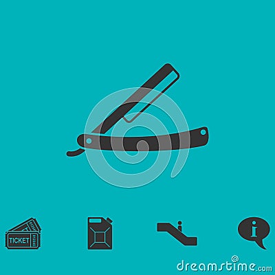 Razor icon flat Vector Illustration