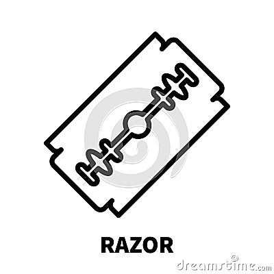 Razor icon or logo in modern line style. Vector Illustration
