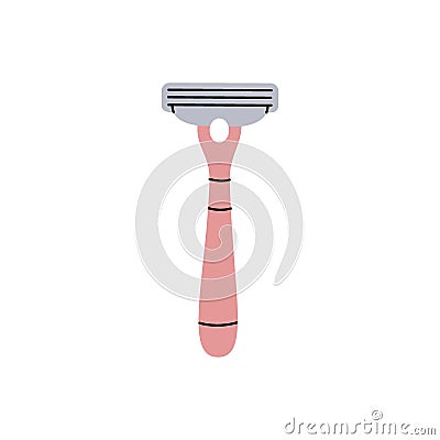 Razor, safety razor, shaver icon. Makeup and beauty tools silhouette. Vector illustration. Vector Illustration