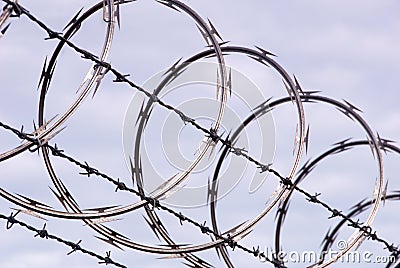 Razor Wire Stock Photo