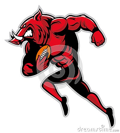 Razorback football mascot Vector Illustration