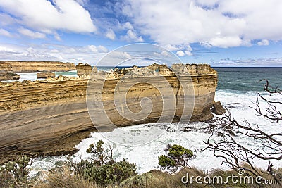 The Razorback and Loch Ard Gorge Australia Great Ocean Road and surroundings sea oceans and cliff Stock Photo