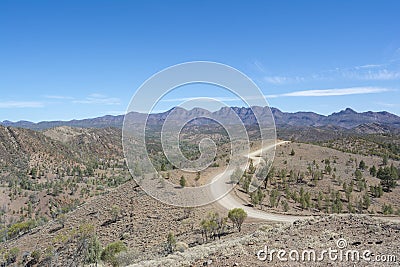 Razorback Lookout Scene, Bunyeroo Gorge, Ikara-Flinders Ranges, South Australia Stock Photo