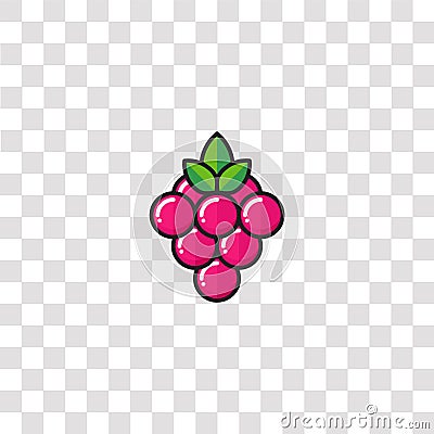 razz berry icon sign and symbol. razz berry color icon for website design and mobile app development. Simple Element from pokemon Vector Illustration