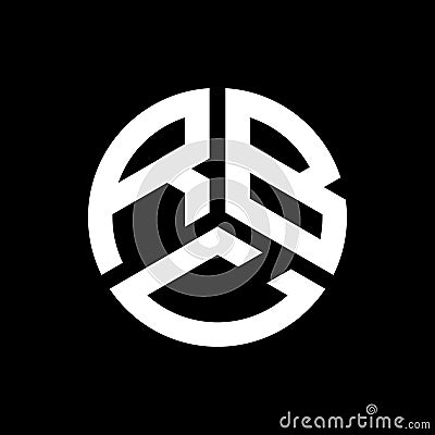 RBC letter logo design on black background. RBC creative initials letter logo concept. RBC letter design Vector Illustration