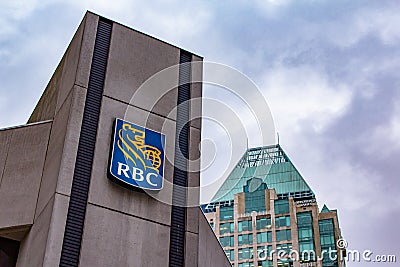 RBC Royal Bank of Canada in downtown Vancouver Editorial Stock Photo