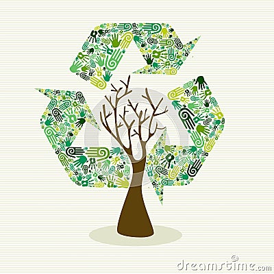 Árbol hecho a mano del desarrollo sostenible
