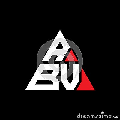 RBU triangle letter logo design with triangle shape. RBU triangle logo design monogram. RBU triangle vector logo template with red Vector Illustration