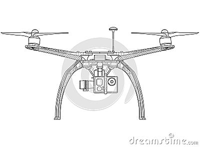 RC quadcopter - isolated Stock Photo