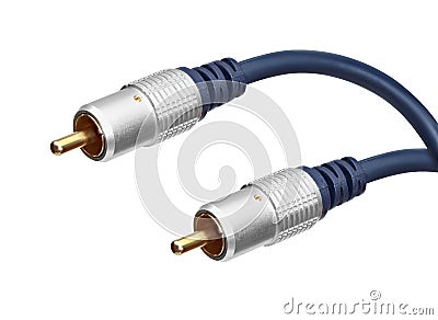 RCA Audio jacks isolated on white Stock Photo