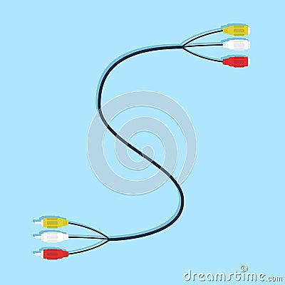 RCA connector Vector Illustration