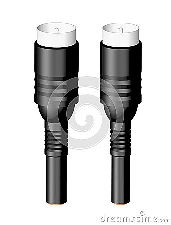 RCA plug Cartoon Illustration