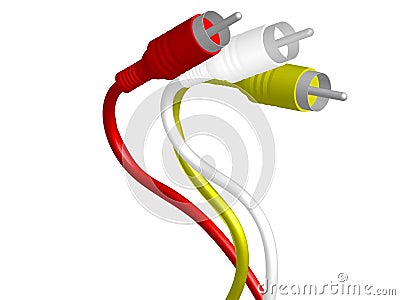 RCA plug Cartoon Illustration