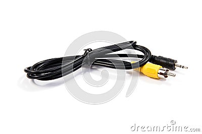 RCA Plugs Connectors : RCA plugs for composite Stock Photo