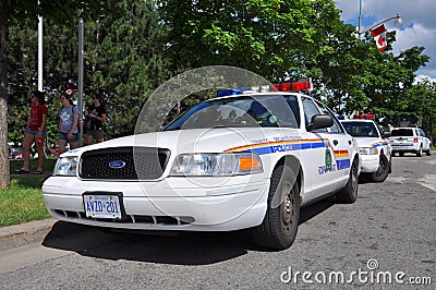 RCMP Ford Crown Victoria Police Car in Ottawa, Canada Editorial Stock Photo