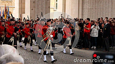 RCMP Parade in Ypres Editorial Stock Photo