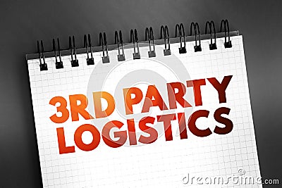 3RD Third-party logistics - organization's use of third-party businesses to outsource elements of its distribution Stock Photo