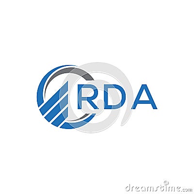 RDA abstract technology logo design on white background. RDA creative initials letter logo concept Vector Illustration