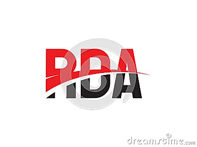 RDA Letter Initial Logo Design Vector Illustration Vector Illustration