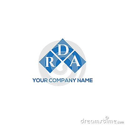 RDA letter logo design on WHITE background. RDA creative initials letter logo concept. RDA letter design Vector Illustration