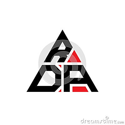 RDA triangle letter logo design with triangle shape. RDA triangle logo design monogram. RDA triangle vector logo template with red Vector Illustration