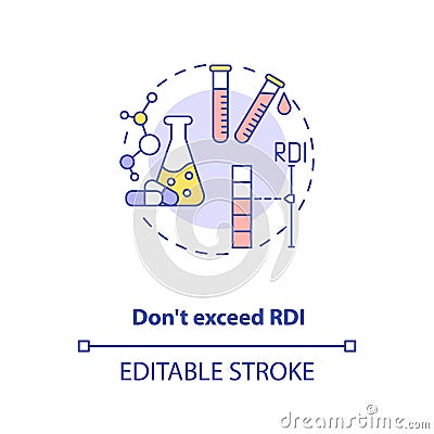 RDI excess concept icon Vector Illustration