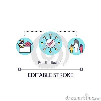 Re distribution concept icon Vector Illustration