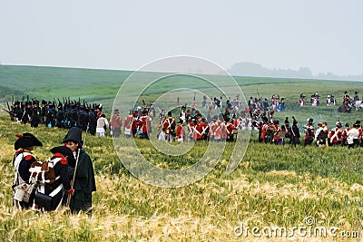 Re-enactment Battle of Waterloo, Belgium 2009 Editorial Stock Photo