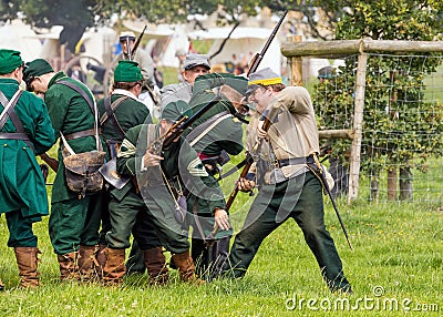 Union Army Sharpshooters of the American Civil War. Editorial Stock Photo