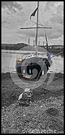 Re enactors 1700s replica Devon Smugglers Sloop Trinity uk Stock Photo