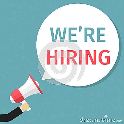 We're Hiring Vector Illustration