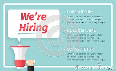 We`re Hiring Vector Illustration