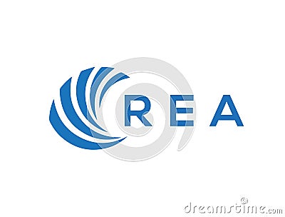 REA letter logo design on white background. REA creative circle letter logo concept Stock Photo