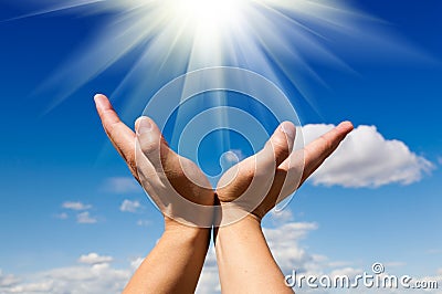 Reach for the sun Stock Photo