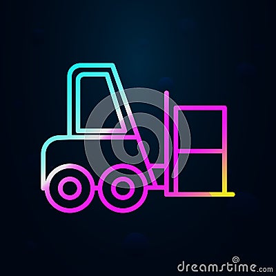 reach truck nolan icon. Simple thin line, outline vector of consruction machinery icons for ui and ux, website or mobile Stock Photo