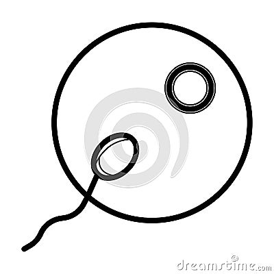 Reach your goal abstract icon, sperm bank Stock Photo