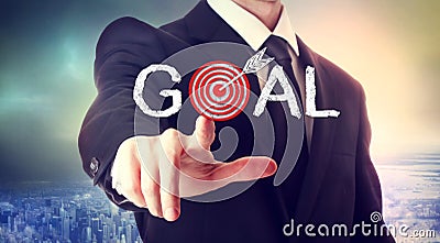 Reaching the Goal! Stock Photo