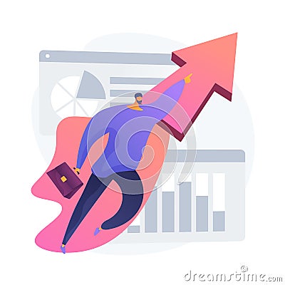 Reaching goal vector concept metaphor Vector Illustration