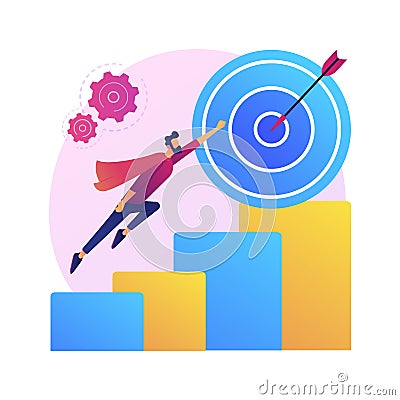 Reaching goal vector concept metaphor Vector Illustration