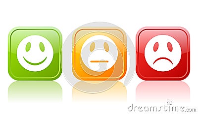 Reaction buttons Vector Illustration