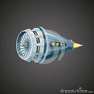 Reactive turbine Vector Illustration