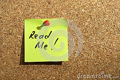 Read me post it Stock Photo