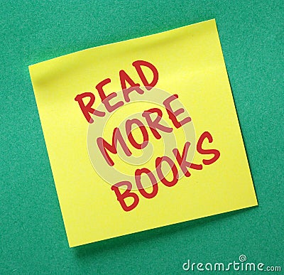 Read More Books Reminder Stock Photo